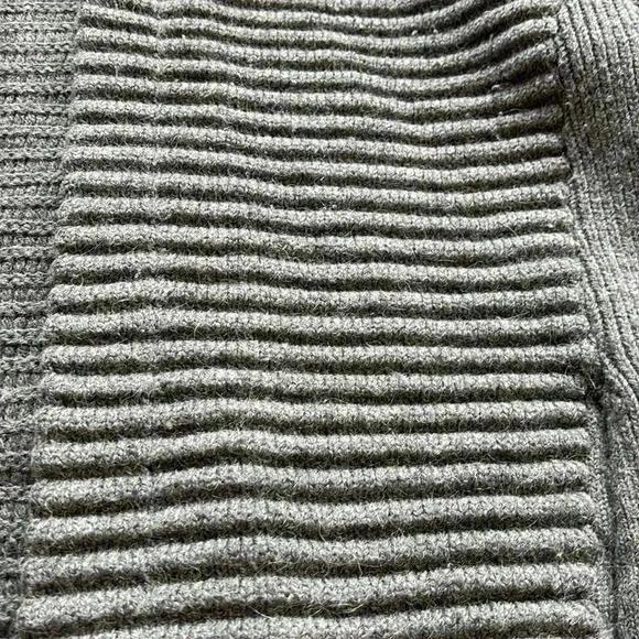 Kontatto | Grey chunky knit long cardigan sweater with wool and alpaca - Picture 3 of 13